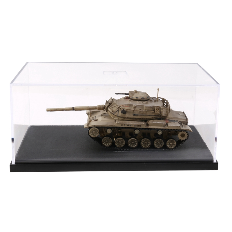 1/72 미국 M60A3 탱크 모델 방진 상자 다이 캐스트 합금 탱크 모델 컬렉션 선물 디스플레이 사막 색상